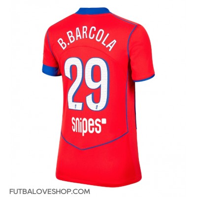 Dres Paris Saint-Germain Bradley Barcola #29 Tretina pre Ženy 2025-26 Krátky Rukáv Dres Paris Saint-Germain Bradley Barcola #29 Tretina pre Ženy 2025-26 Krátky Rukáv